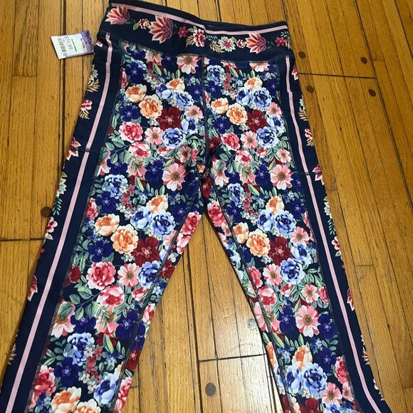 Bright Floral Designer Leggings/Yoga Pants - Picture 2 of 5